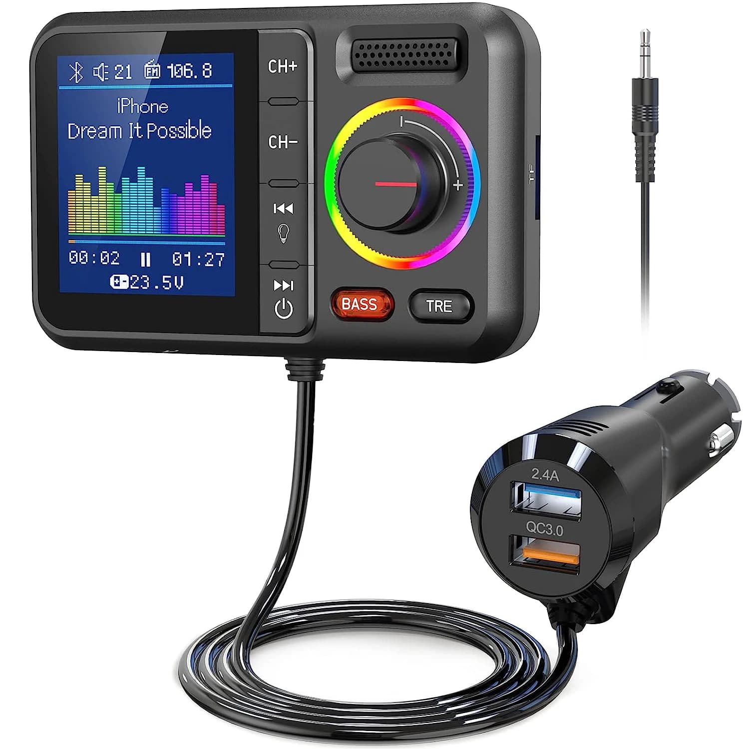 Wielofunkcyjny transmiter Fm z szybkim ładowaniem